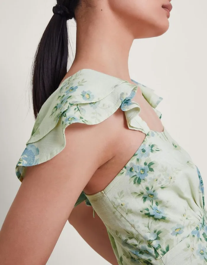 Monsoon Zimira Floral Midi Dress Ivory Women Day Dresses Monsoon Zimira Floral Midi Dress Ivory Women Day Dresses