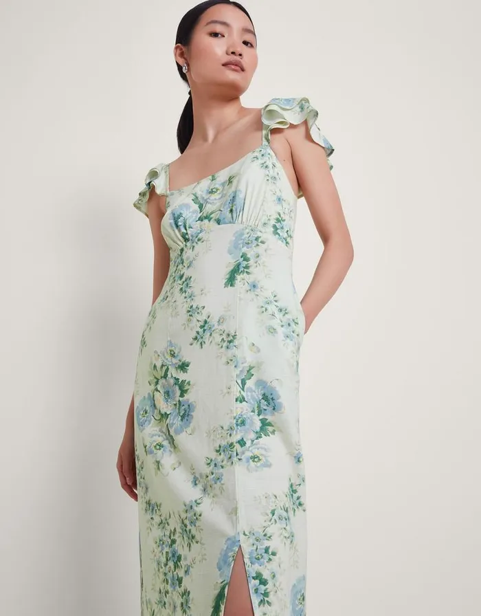 Monsoon Zimira Floral Midi Dress Ivory Women Day Dresses Monsoon Zimira Floral Midi Dress Ivory Women Day Dresses