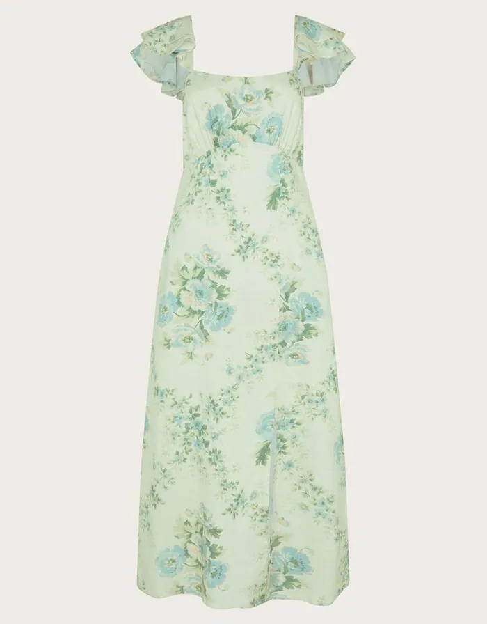 Monsoon Zimira Floral Midi Dress Ivory Women Day Dresses Monsoon Zimira Floral Midi Dress Ivory Women Day Dresses