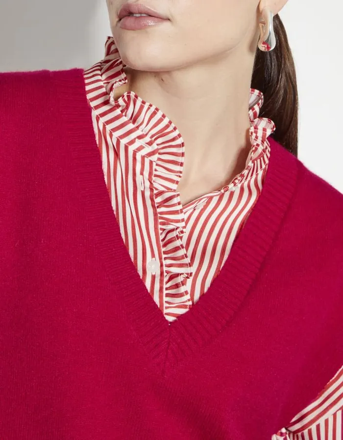 Monsoon Zuri Zip Detail Knit Tabard Red Women Knitwear Monsoon Zuri Zip Detail Knit Tabard Red Women Knitwear