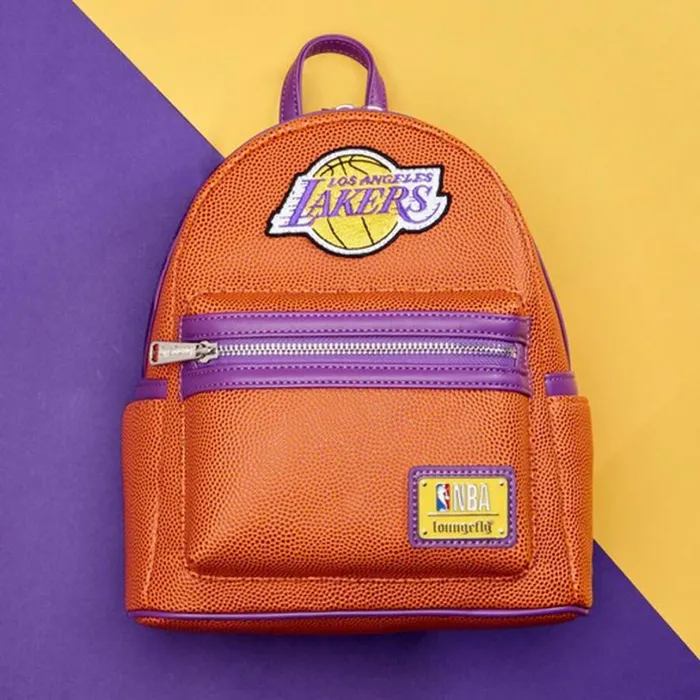 NBA Los Angeles Lakers Basketball Logo Mini Backpack Unisex Loungefly Backpacks