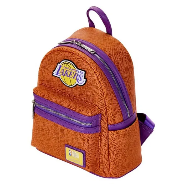 NBA Los Angeles Lakers Basketball Logo Mini Backpack Unisex Loungefly Backpacks