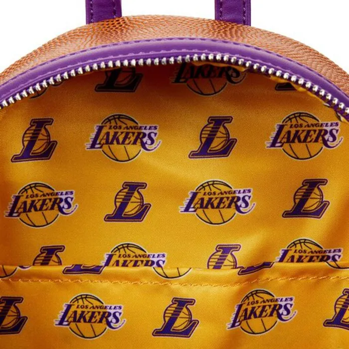 NBA Los Angeles Lakers Basketball Logo Mini Backpack Unisex Loungefly Backpacks