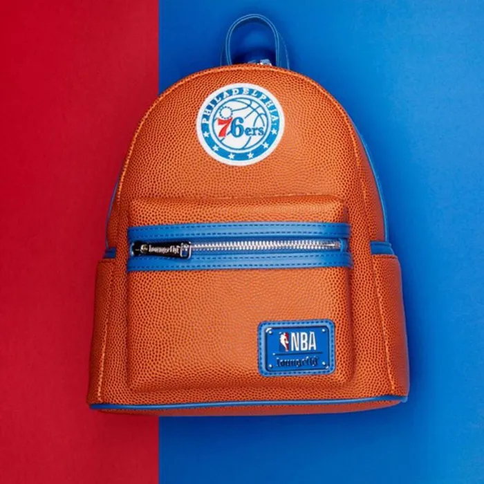 NBA Philadelphia 76ers Basketball Logo Mini Backpack Unisex Loungefly Backpacks