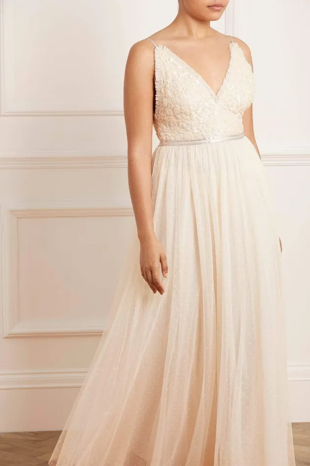 Needle and Thread Aurelia Bodice Cami Gown Champagne Women Embellished Dresses