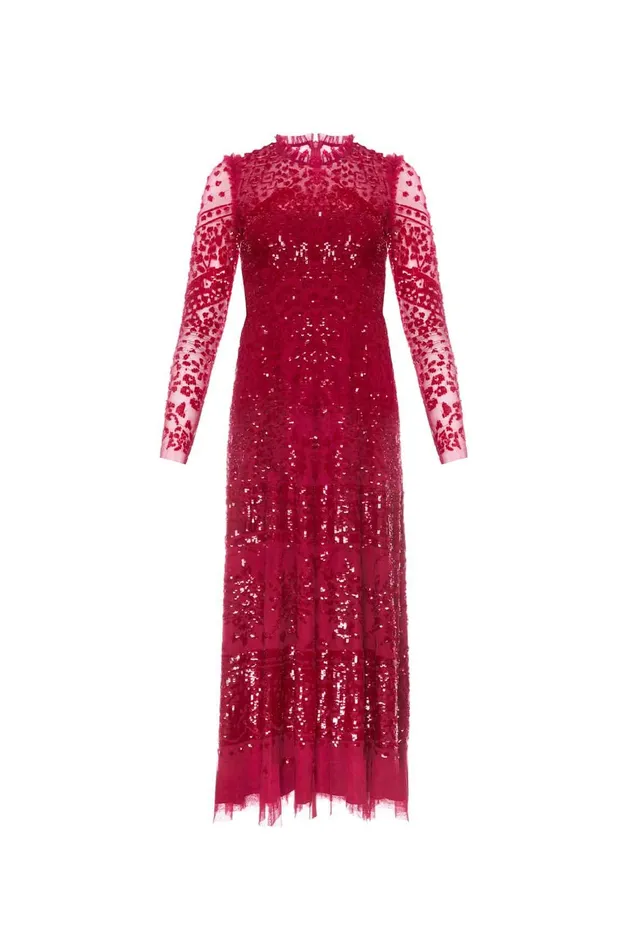 Needle and Thread Aurora Ballerina Dress Red Women Embellished Dresses