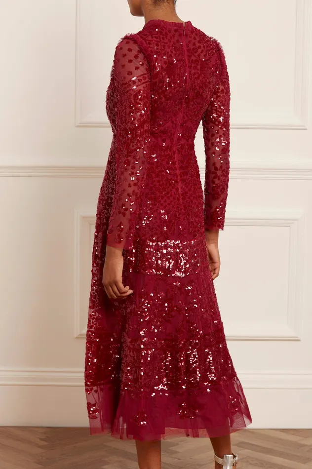 Needle and Thread Aurora Ballerina Dress Red Women Embellished Dresses