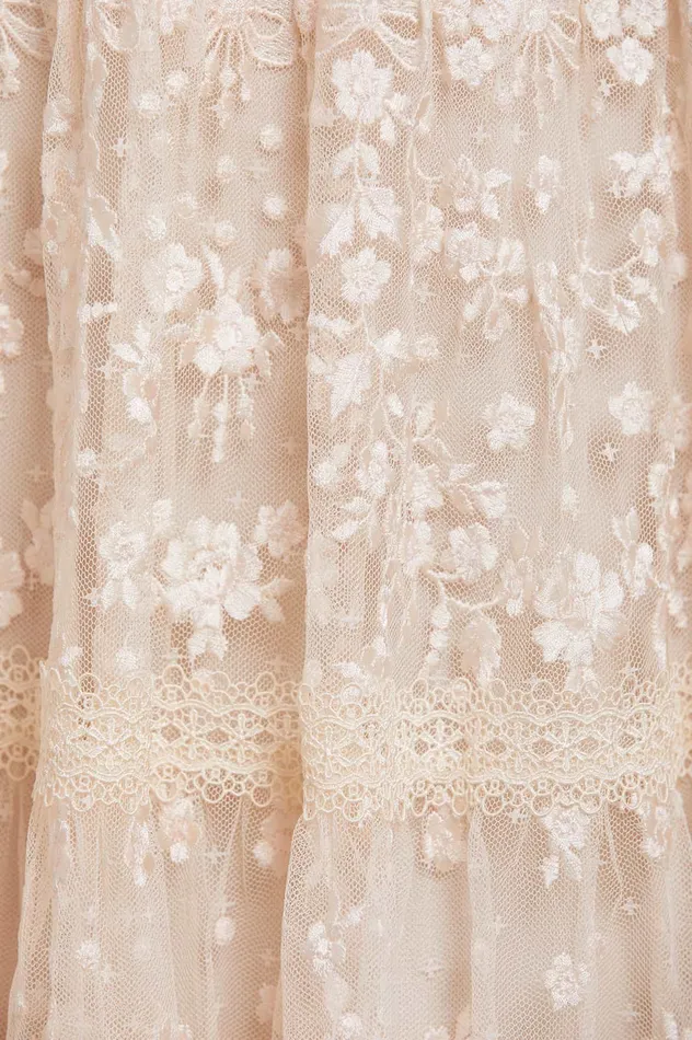 Needle and Thread Celestia Ribbon Ankle Gown Champagne Women Embroidered Dresses