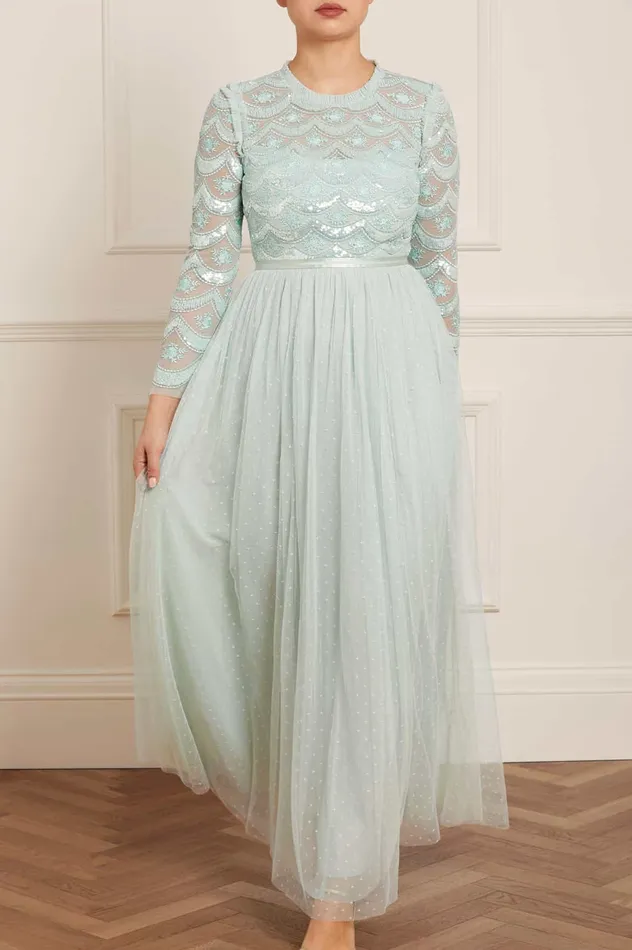 Needle and Thread Fifi Bodice Gown Green Women Embellished Dresses