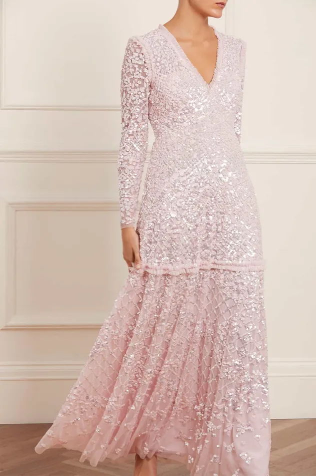 Needle and Thread Isabella Diamond Gown Pink Women Embellished Dresses Needle and Thread Isabella Diamond Gown Pink Women Embellished Dresses