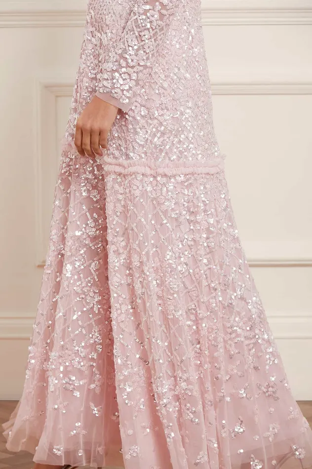 Needle and Thread Isabella Diamond Gown Pink Women Embellished Dresses Needle and Thread Isabella Diamond Gown Pink Women Embellished Dresses