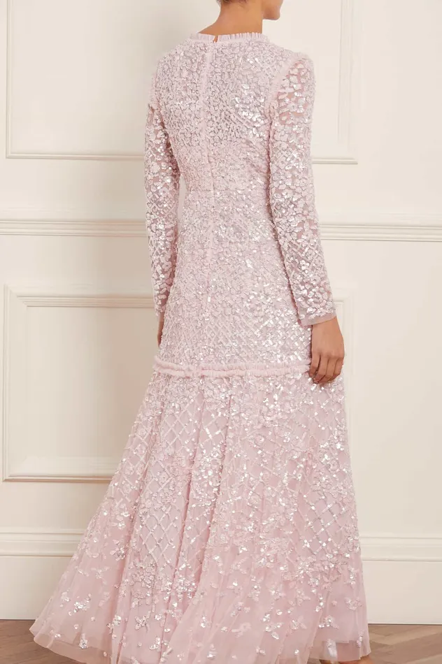 Needle and Thread Isabella Diamond Gown Pink Women Embellished Dresses Needle and Thread Isabella Diamond Gown Pink Women Embellished Dresses