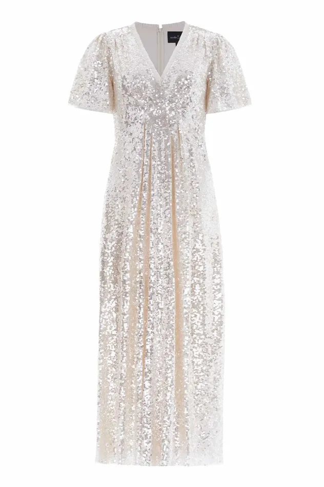 Needle and Thread Mila Gloss Ankle Gown Champagne Women Embellished Dresses Needle and Thread Mila Gloss Ankle Gown Champagne Women Embellished Dresses