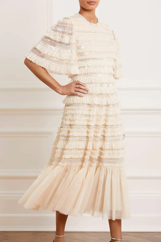 Needle and Thread Nancy Frill Ballerina Dress Champagne Women Embellished Dresses Needle and Thread Nancy Frill Ballerina Dress Champagne Women Embellished Dresses