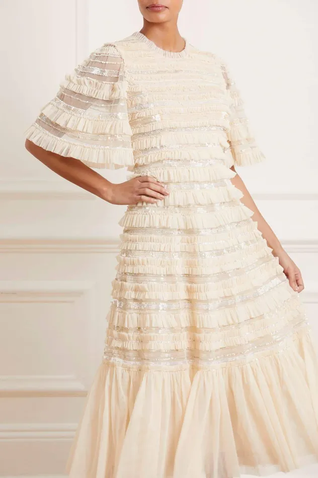 Needle and Thread Nancy Frill Ballerina Dress Champagne Women Embellished Dresses