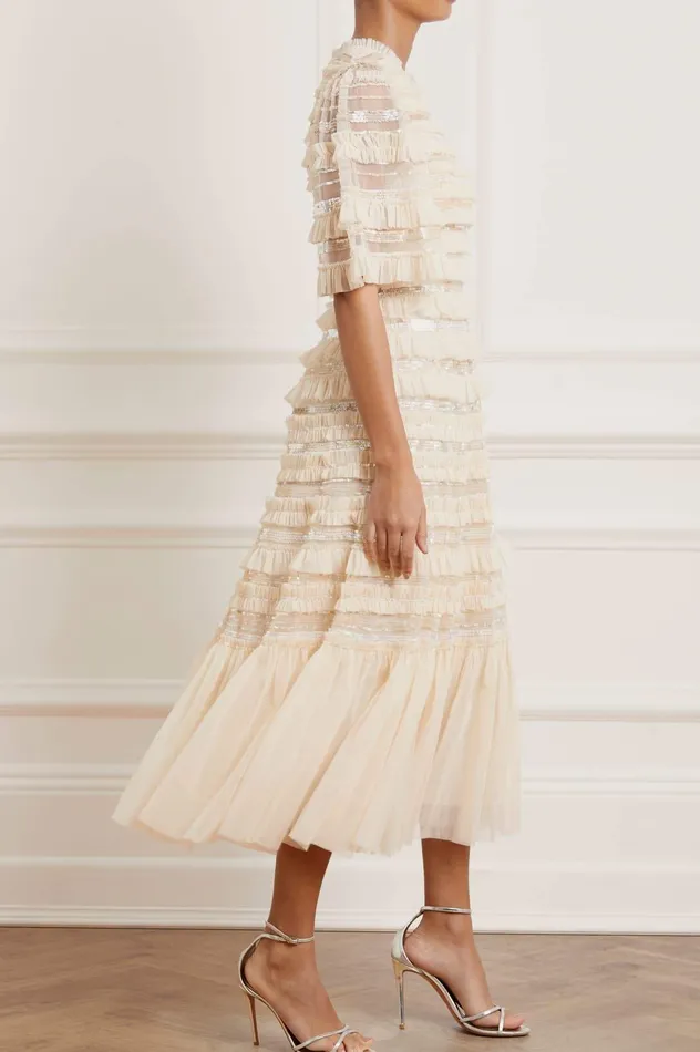 Needle and Thread Nancy Frill Ballerina Dress Champagne Women Embellished Dresses