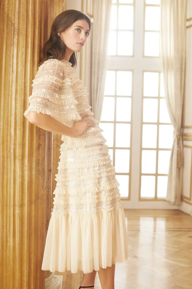 Needle and Thread Nancy Frill Ballerina Dress Champagne Women Embellished Dresses