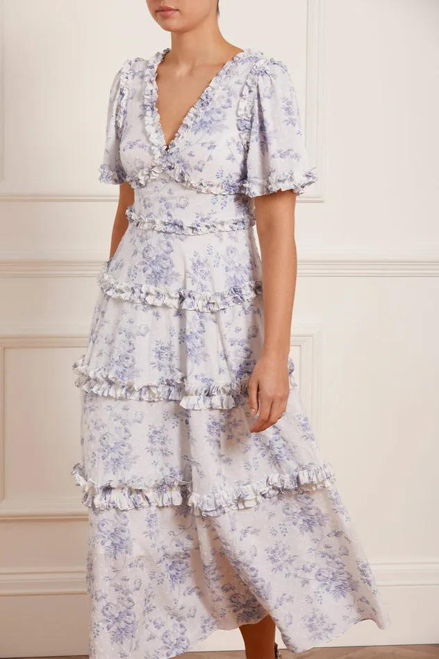 Needle and Thread Rambling Roses Cotton Ankle Gown Multi Women Day Dresses