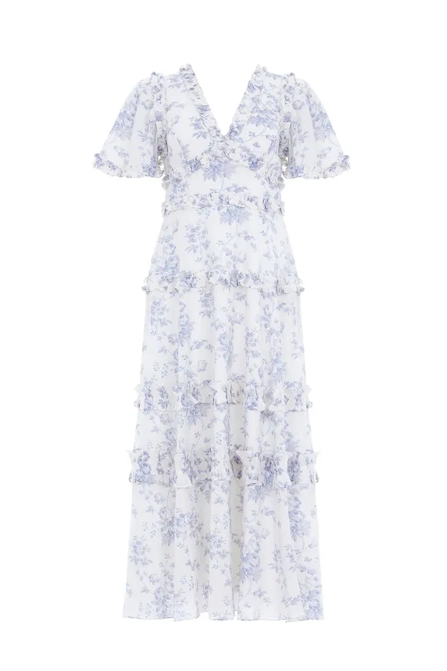 Needle and Thread Rambling Roses Cotton Ankle Gown Multi Women Day Dresses
