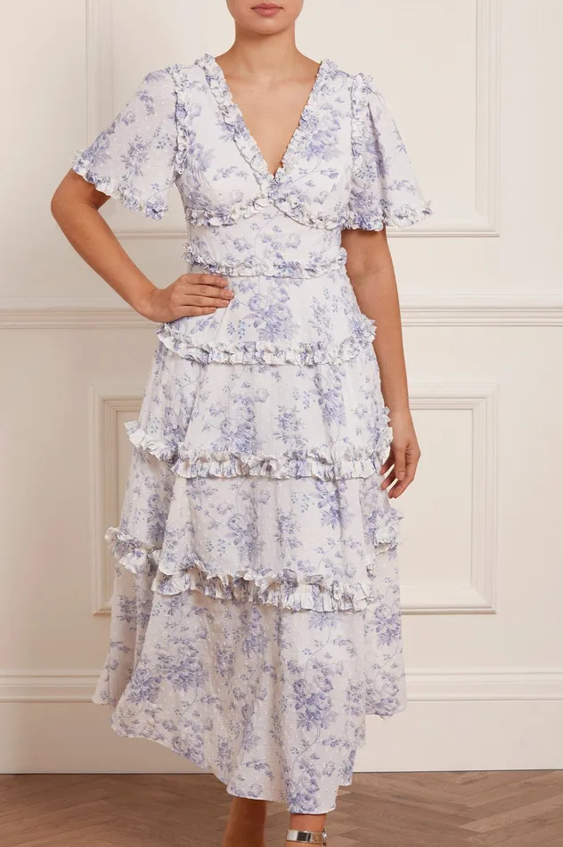 Needle and Thread Rambling Roses Cotton Ankle Gown Multi Women Day Dresses