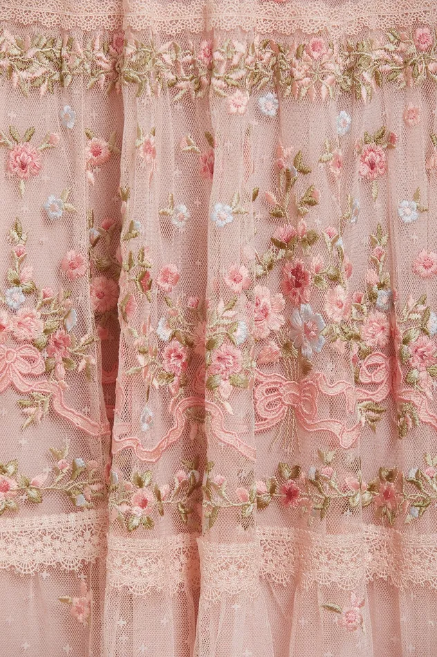 Needle and Thread Ribbon Bouquet Gown Pink Women Embroidered Dresses