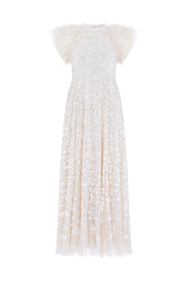 Needle and Thread Sequin Rose Gloss Ankle Gown Champagne Women Embellished Dresses