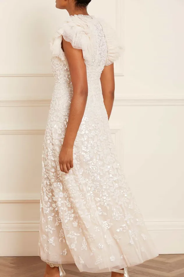 Needle and Thread Sequin Rose Gloss Ankle Gown Champagne Women Embellished Dresses