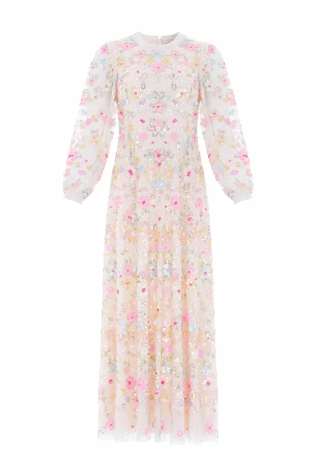 Needle and Thread Shimmer Fairytale Ankle Gown Champagne Women Embellished Dresses Needle and Thread Shimmer Fairytale Ankle Gown Champagne Women Embellished Dresses