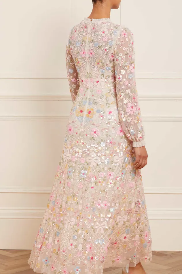 Needle and Thread Shimmer Fairytale Ankle Gown Champagne Women Embellished Dresses Needle and Thread Shimmer Fairytale Ankle Gown Champagne Women Embellished Dresses