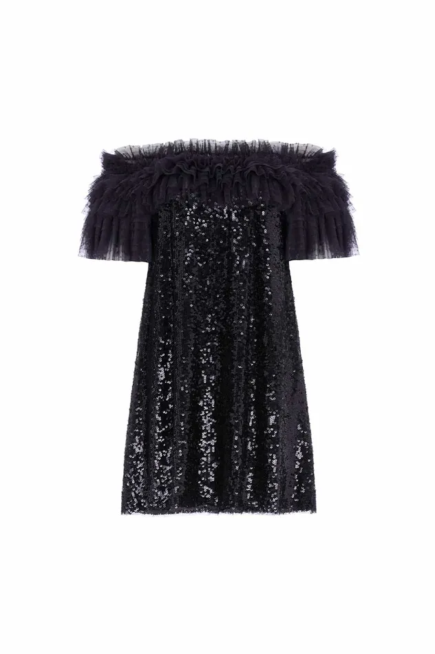 Needle and Thread Stephanie Micro Mini Dress Black Women Evening Dresses