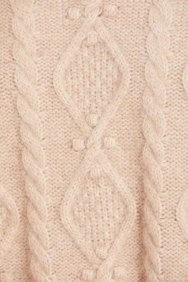 Needle and Thread Sylvie Cable Longline Jumper Beige Women Exclusives