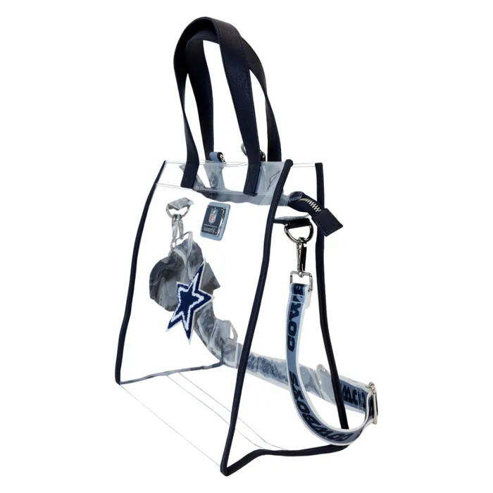 NFL Dallas Cowboys Clear Convertible Backpack and Tote Bag Unisex Loungefly Backpacks