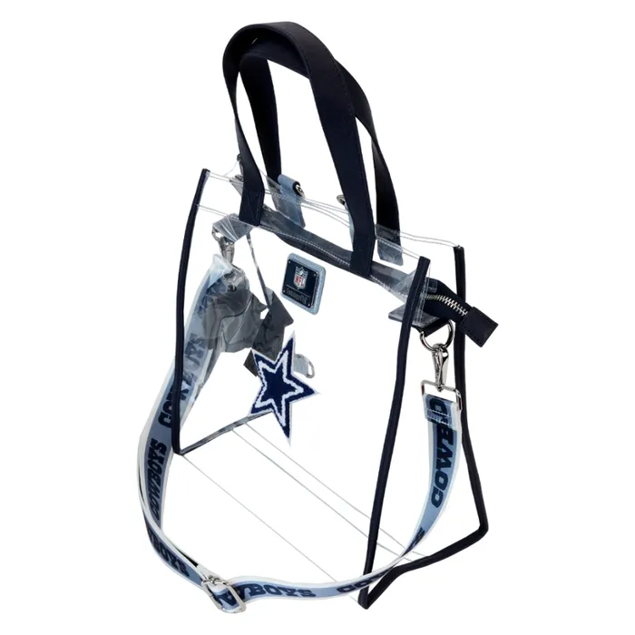 NFL Dallas Cowboys Clear Convertible Backpack and Tote Bag Unisex Loungefly Backpacks