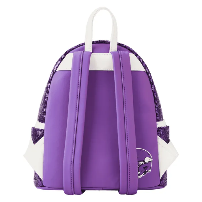 NFL Minnesota Vikings Sequin Mini Backpack Unisex Loungefly Backpacks NFL Minnesota Vikings Sequin Mini Backpack Unisex Loungefly Backpacks