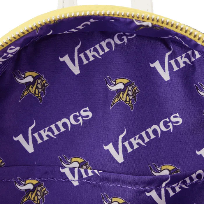 NFL Minnesota Vikings Sequin Mini Backpack Unisex Loungefly Backpacks NFL Minnesota Vikings Sequin Mini Backpack Unisex Loungefly Backpacks