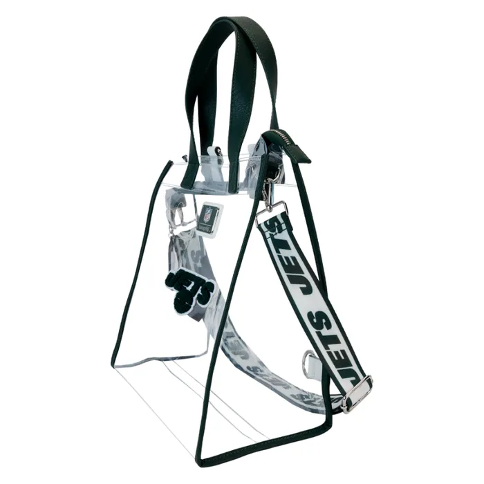 NFL New York Jets Clear Convertible Backpack and Tote Bag Unisex Loungefly Backpacks