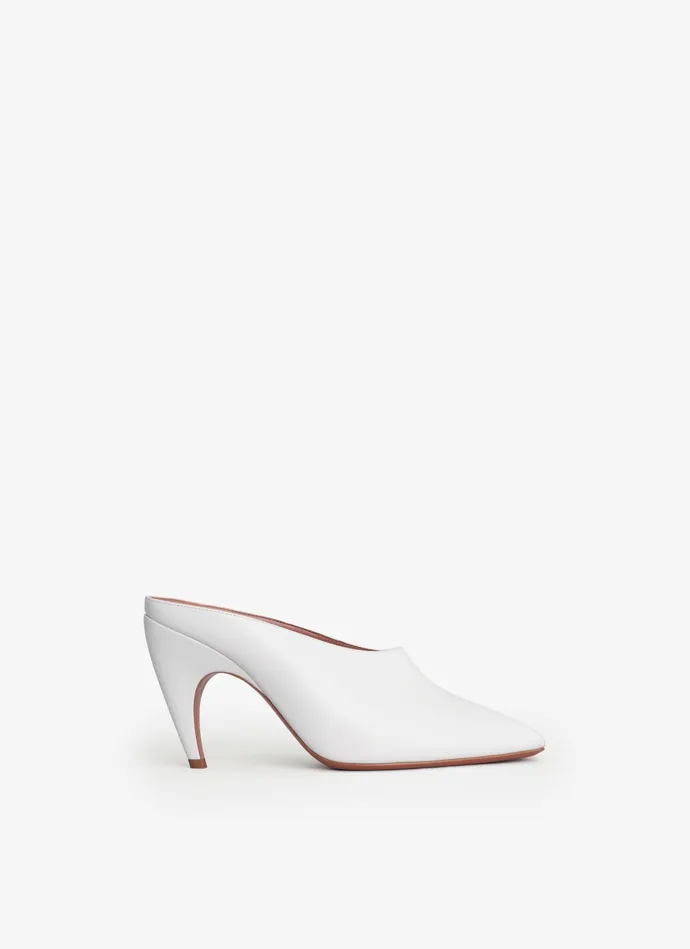 Nude SPIKE MULES IN CALFSKIN Women Alaa Mules