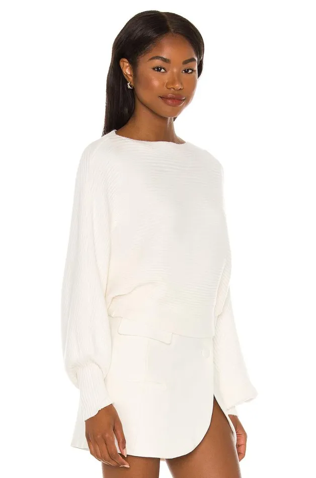 Olivia Off Shoulder Sweater White Women Lovers and Friends Sweaters and Knits