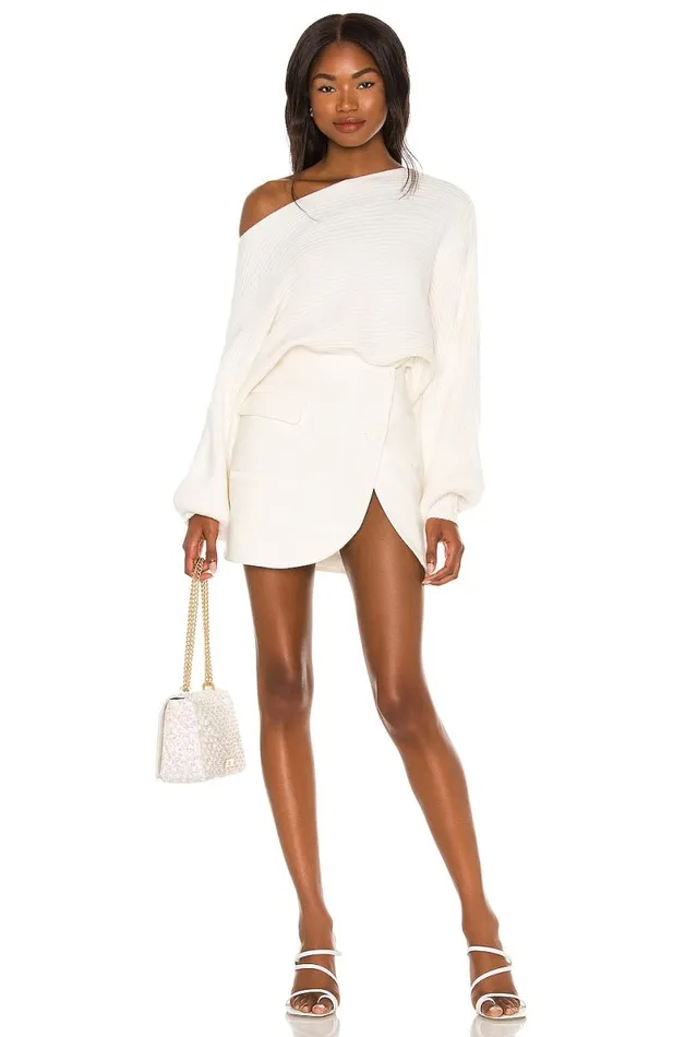 Olivia Off Shoulder Sweater White Women Lovers and Friends Sweaters and Knits