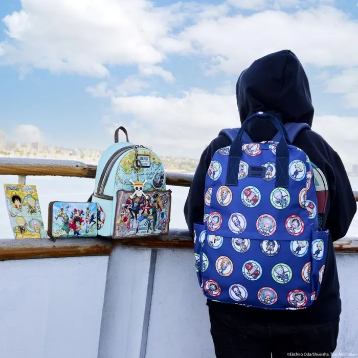One Piece 25th Anniversary Straw Hat Pirates AllOver Print Nylon FullSize Backpack Unisex Loungefly Backpacks One Piece 25th Anniversary Straw Hat Pirates AllOver Print Nylon FullSize Backpack Unisex Loungefly Backpacks