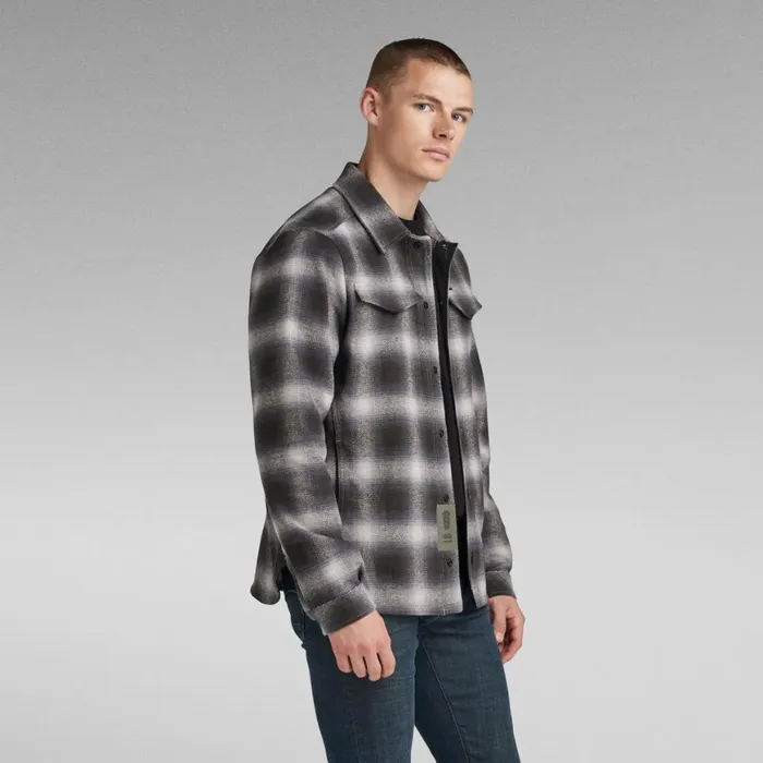 Overshirts Men GStar RAW Check Overshirt Raven Blur Check