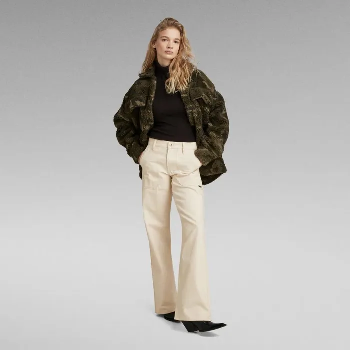 Overshirts Women GStar RAW Oversized Teddy Overshirt Turf Woodland Camo