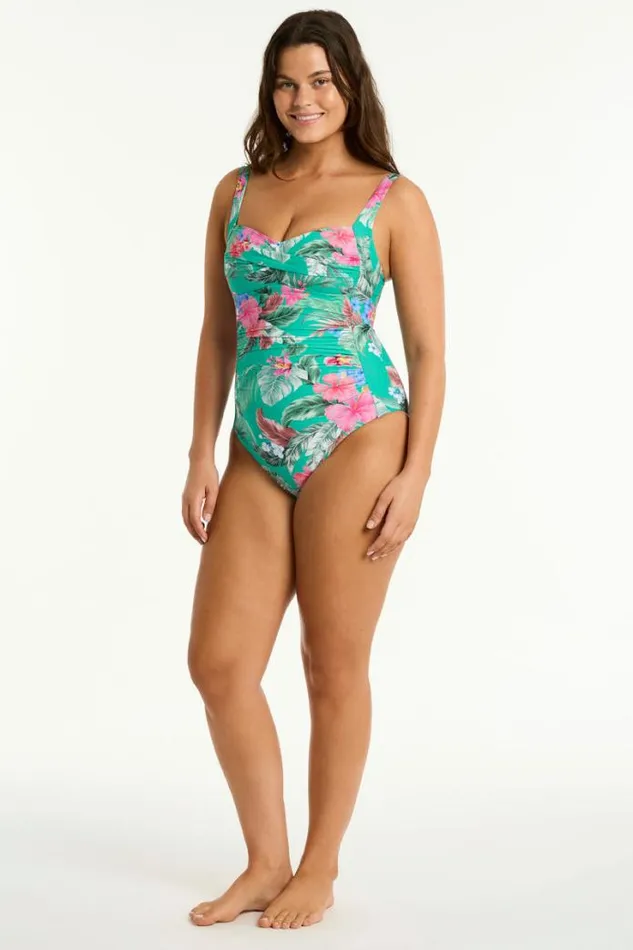 Pacifico Twist Front One Piece Pacifico Women Sea Level One Pieces