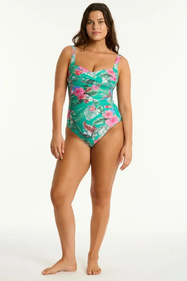 Pacifico Twist Front One Piece Pacifico Women Sea Level One Pieces