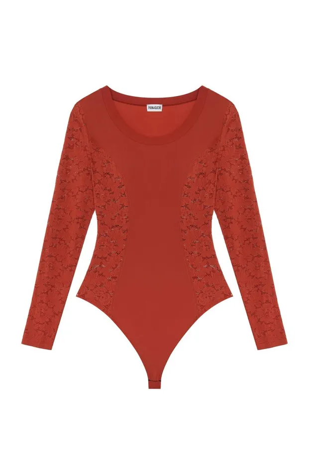 Pain De Sucre Bodysuits Women Bunny Brick Red Brick