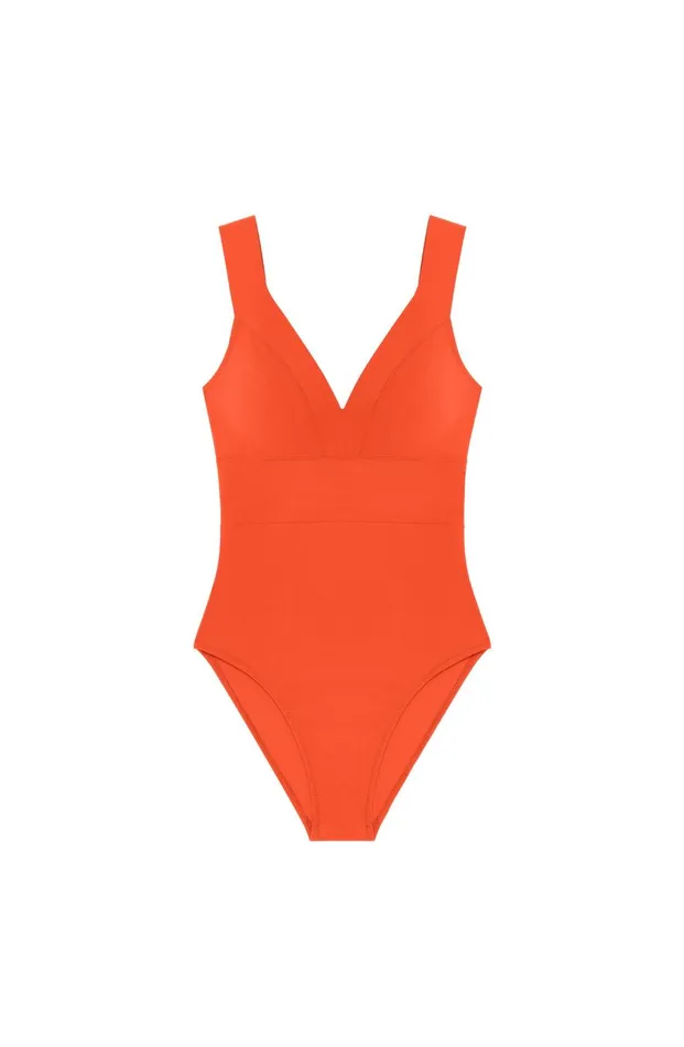 Pain De Sucre Onepiece Swimsuits Women Pipper Orange