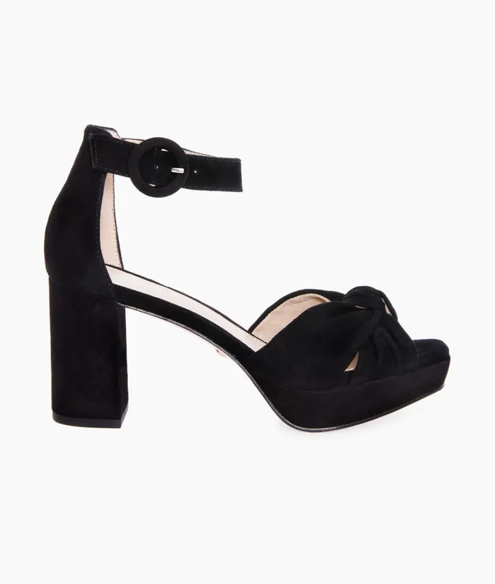 Pelle Moda Anesa Platform 8211 Black Black Kid Suede Women High Heels