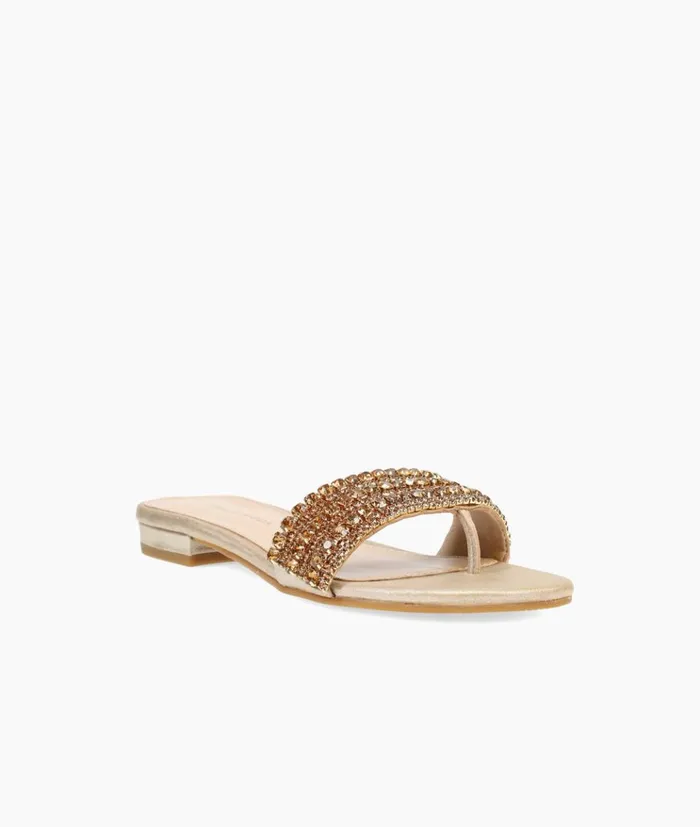 Pelle Moda Besen Slide 8211 Gold Platinum Gold Metallic Suede Women Sandals Pelle Moda Besen Slide 8211 Gold Platinum Gold Metallic Suede Women Sandals