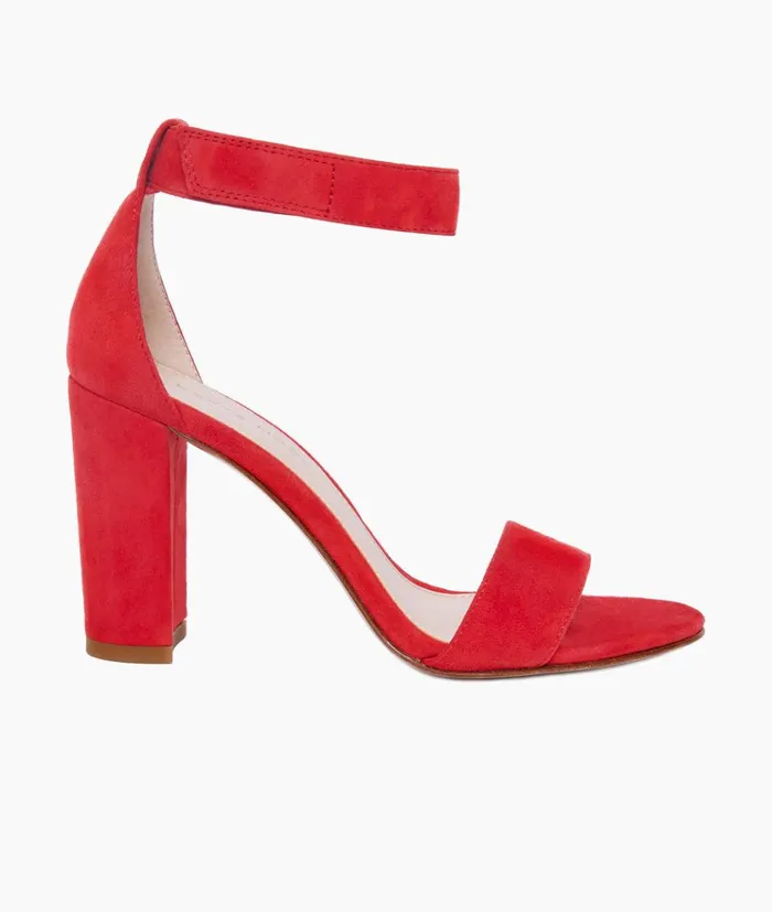 Pelle Moda Briar High Heel 8211 Flame Flame Kid Suede Women High Heels