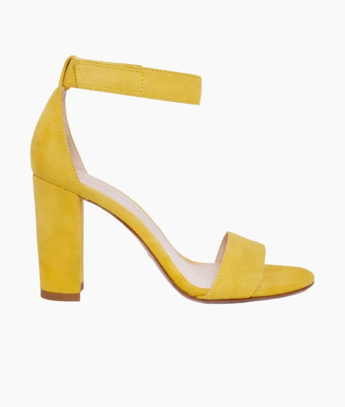 Pelle Moda Briar High Heel 8211 Lemon Lemon Kid Suede Women High Heels
